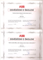 Osvědčení o školení - ABB